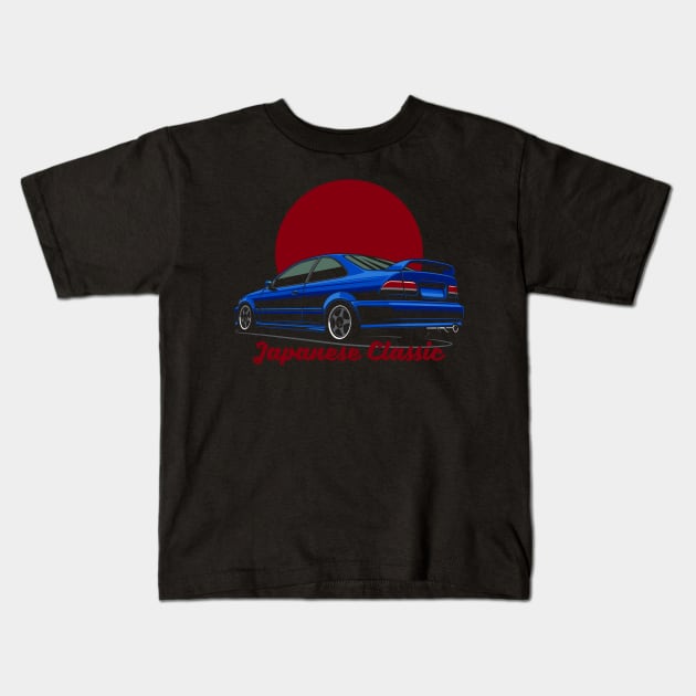 Civic 6 gen coupe Kids T-Shirt by Markaryan